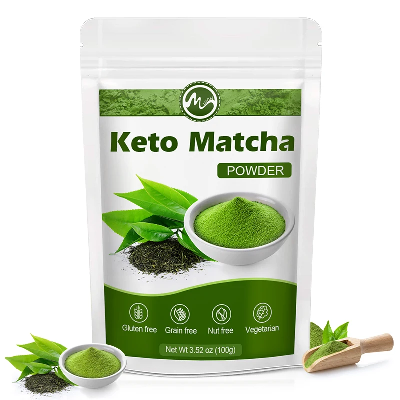

Minch 100g Matcha Green-Tea Powder With MCT Oil 100% Organic Instant Keto Matcha Powder Low Carb Gluten-free Healthy Loss weight