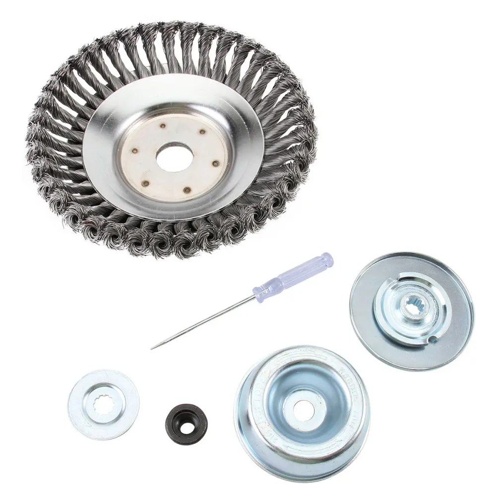 

Wire Weeder Wheel with Protective Cover Repair Tool Weeder Parts (Silver)
