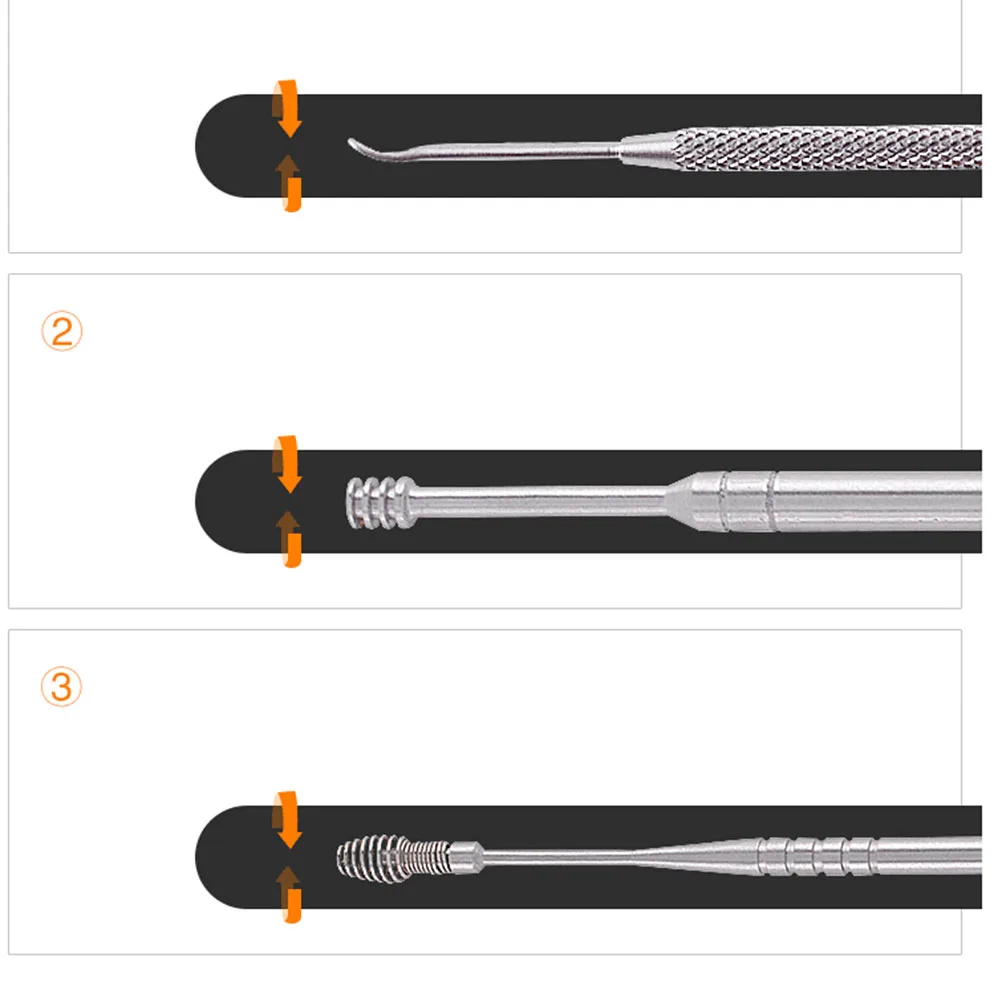 7 шт./компл. ухочистка из нержавеющей стали средство для удаления уховых пятен с
