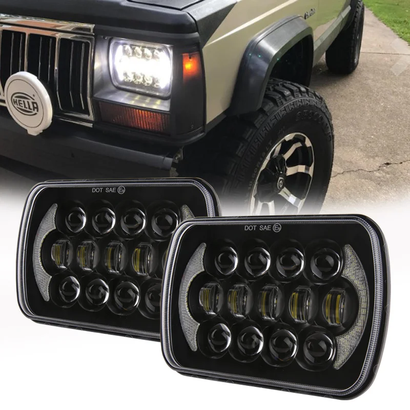 105W 5X7 7X6 дюймов прямоугольный морской Светодиодный луч светодиодный фары с DRL Для