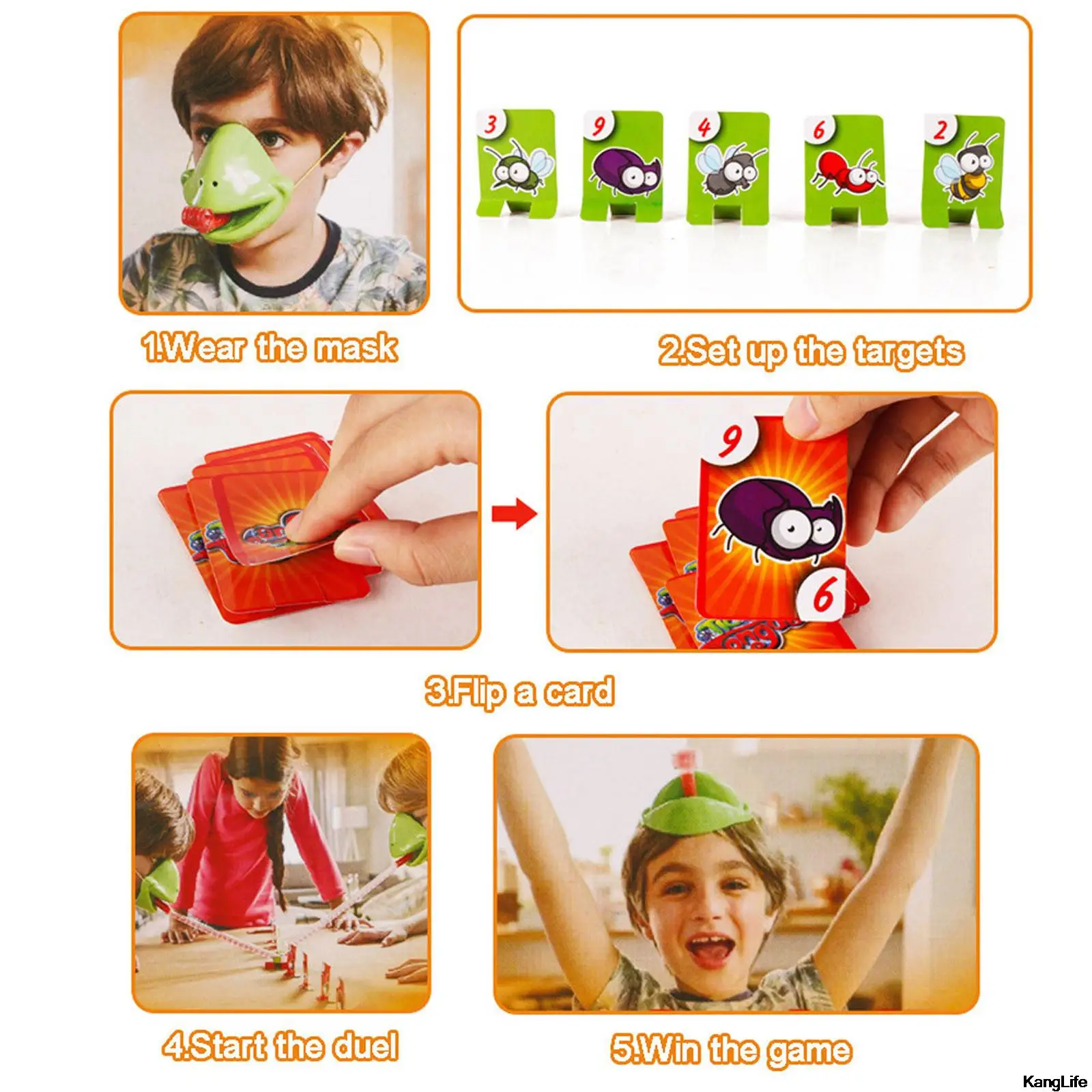 Настольная карточка маска-хамелеон ящерица ваггирующий язык лижущие карточки