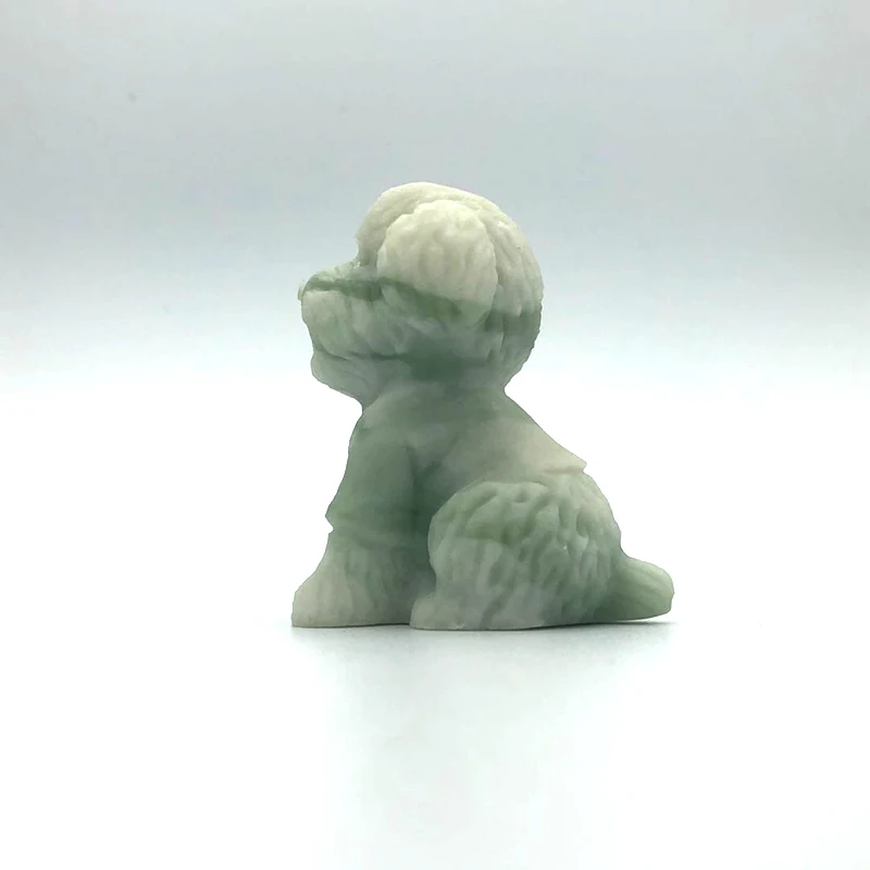 

Natural Crystal Lushan Jade Quartz Carving Reiki Dog Statue Christmas Gift Home Decoration Living Room Decoration