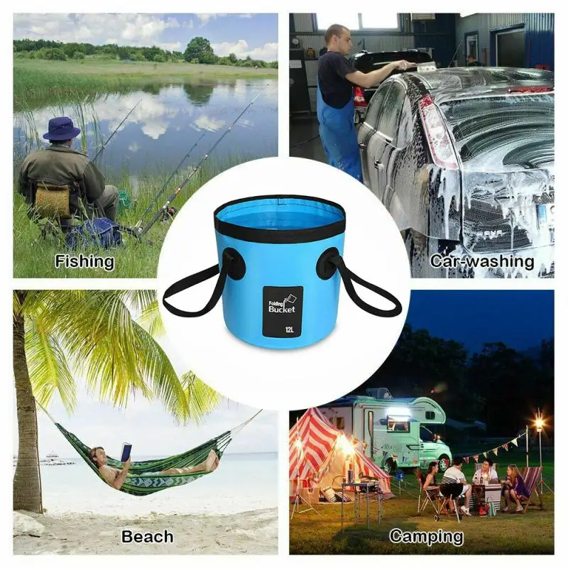 

Складное водонепроницаемое ведро для рыбалки, 12 л