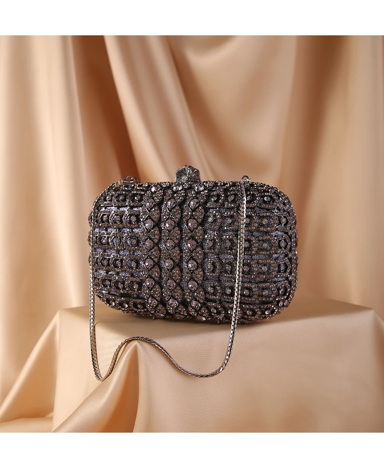 

Luxury Gold Black Wedding Purses Chain Handbags Women Bags Designer Rhinestone Diamond Party Bag Small Prom Minaudiere Girl Gift