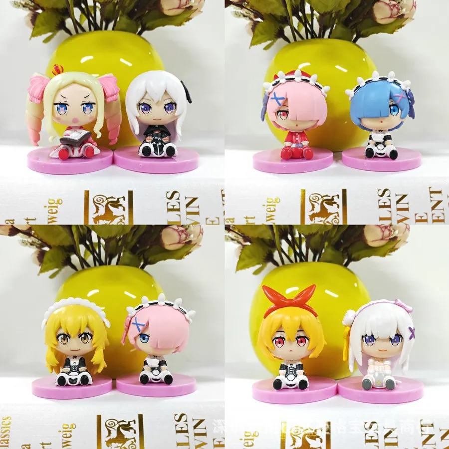 

New Product 8pcs Rems Figures Doll Ornaments Cake Decoration Gacha Peripheral Products Model Toys