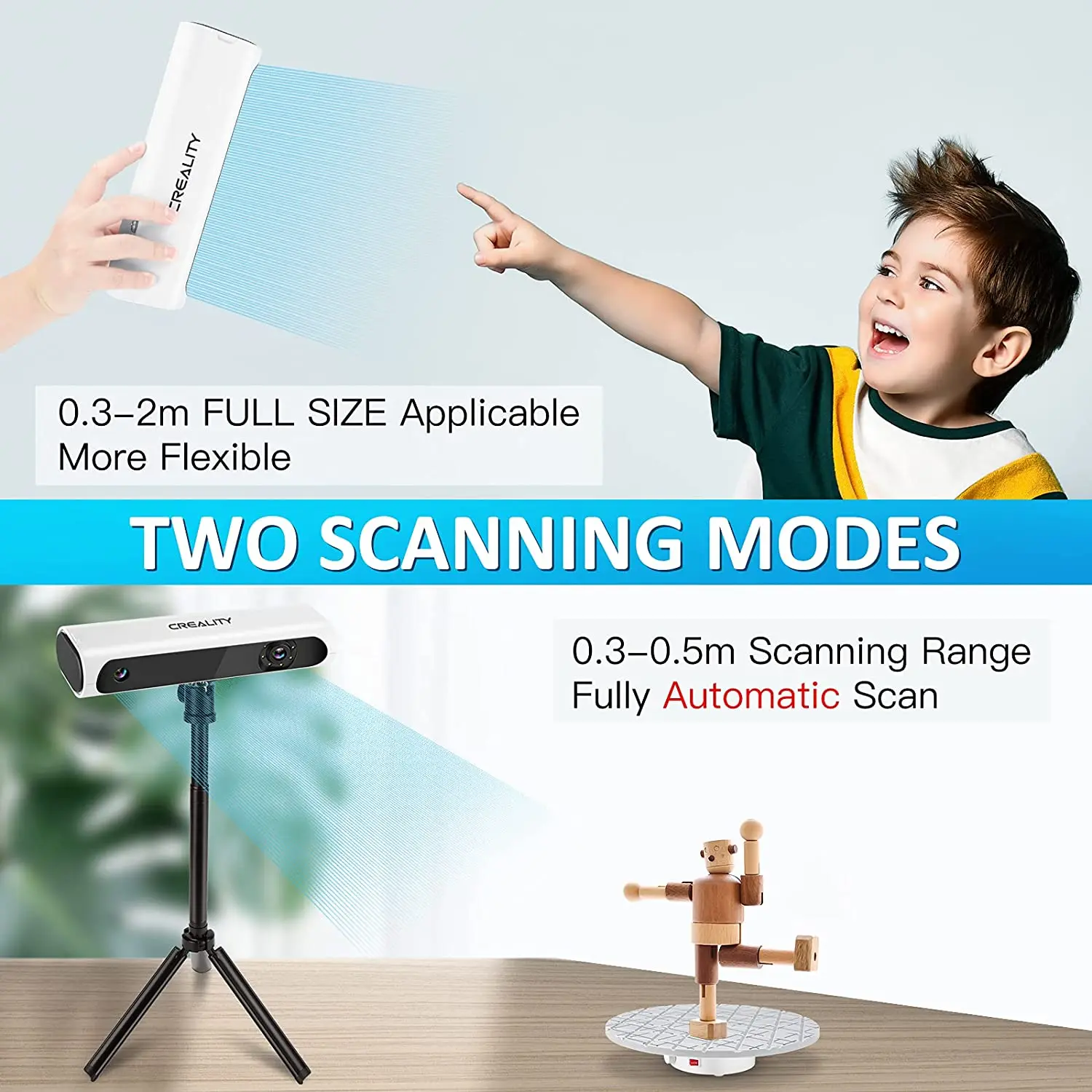 Creality Модернизированный набор 3d-сканера CR-Scan 01 ручной/автоматический режим