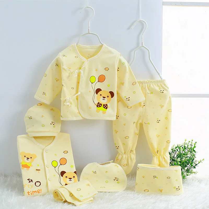 

New 0-3 Months Infant Clothing Set Soft Cotton Newborn Baby Girl Underwear for Boy Cute Cartoon Print Born Suits Ropa Bebe