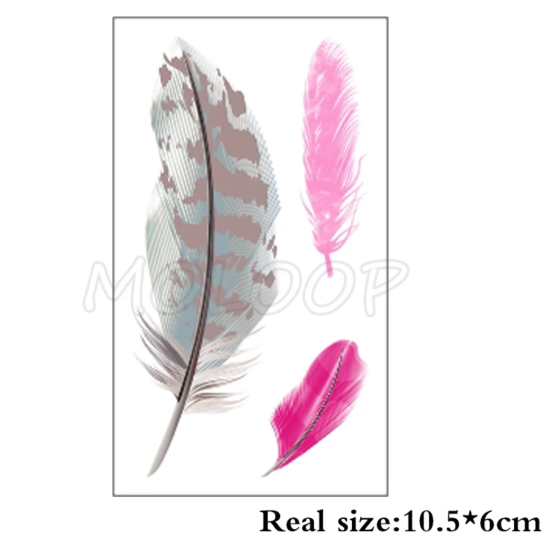 

Tattoo sticker feather element pattern symbol Waterproof Temporary fake tatoo water transfer tatto for Girl Women Men kid