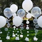 Декоративные шары, 510121836 дюймов, белые, Круглый, из латекса