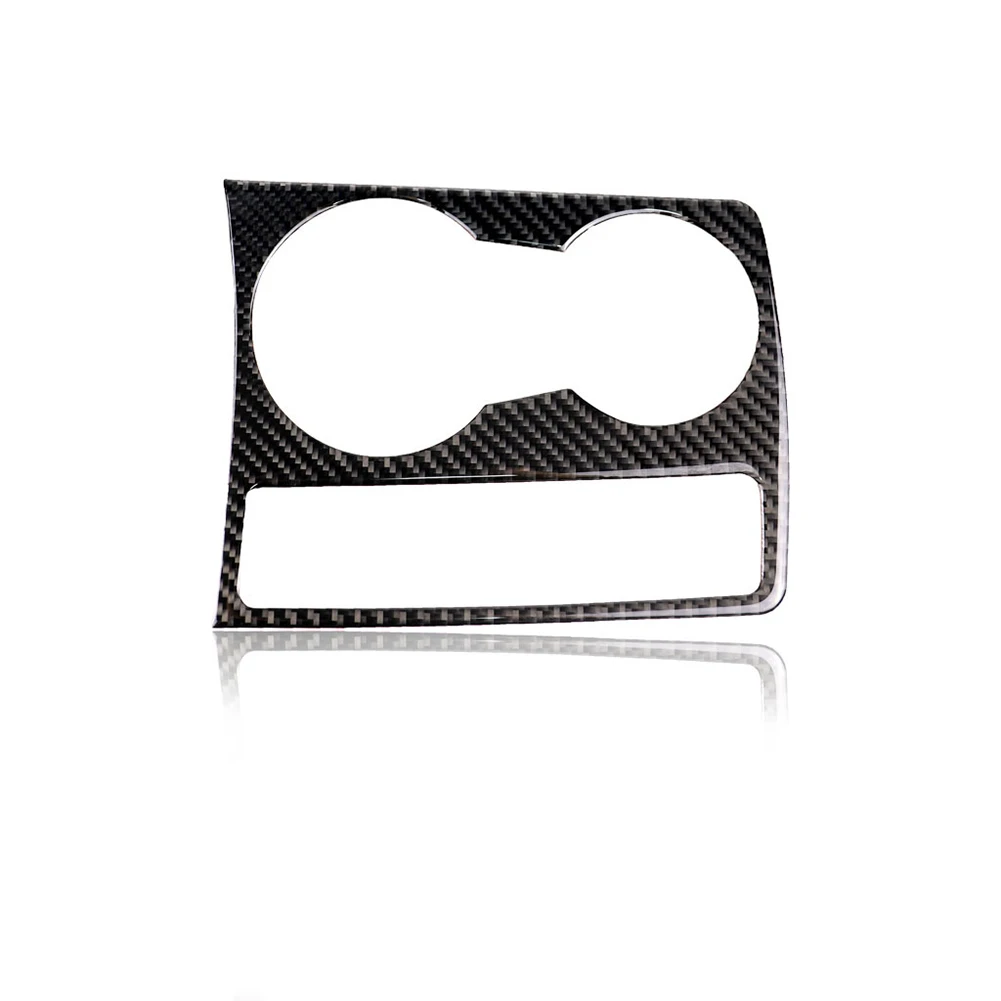 

1pcs Car Cup Holder Decor Frame Carbon Fiber Decal CoverTrim Sticker Cover Fit for Audi A5 A4 B8 09-15 Car Styling Accessories