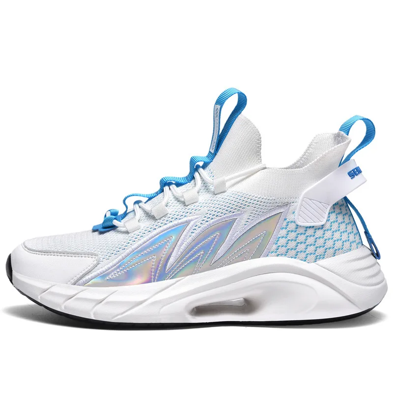 

Fashion Men's Sports Shoes Flying Woven Mesh Foreign Trade Casual Men's Shoes Breathable Large Size Ultra-light Sports Shoes Men