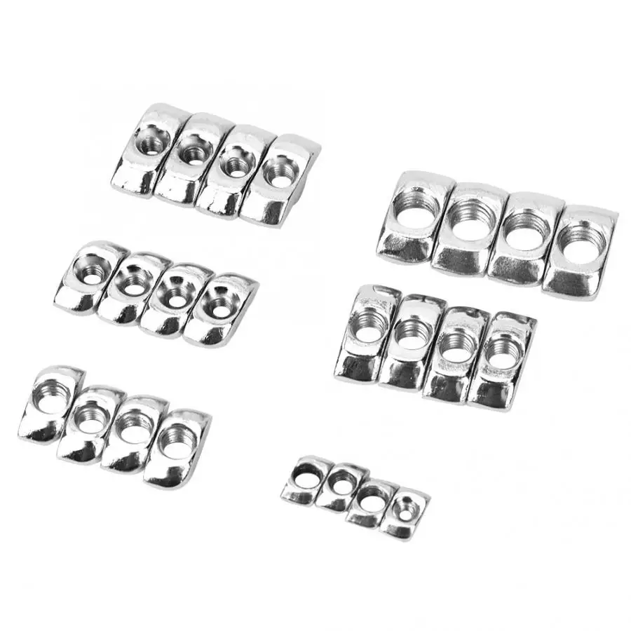 

200pcs T Slot Slider Nuts M3 M4 M5 M6 M8 Fastener Nuts for 20/30/40 Aluminum Profiles 2019-2020
