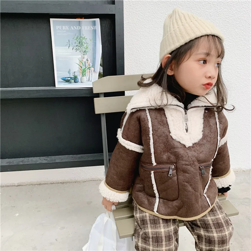 2019 Новое поступление зимняя утепленная куртка из искусственной кожи в Корейском