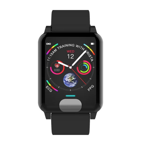Black MAFAM E04 ECG смарт-браслет PPG смарт-Браслет фитнес кровяное давление пульсометр калории Смарт-часы ремешок для мужчин - Цвет: Black
