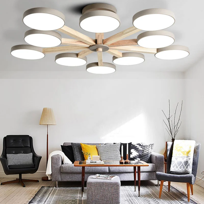 Светодиодные цветные потолочные светильники Avize для спальни столовой 3/6/8 насадок