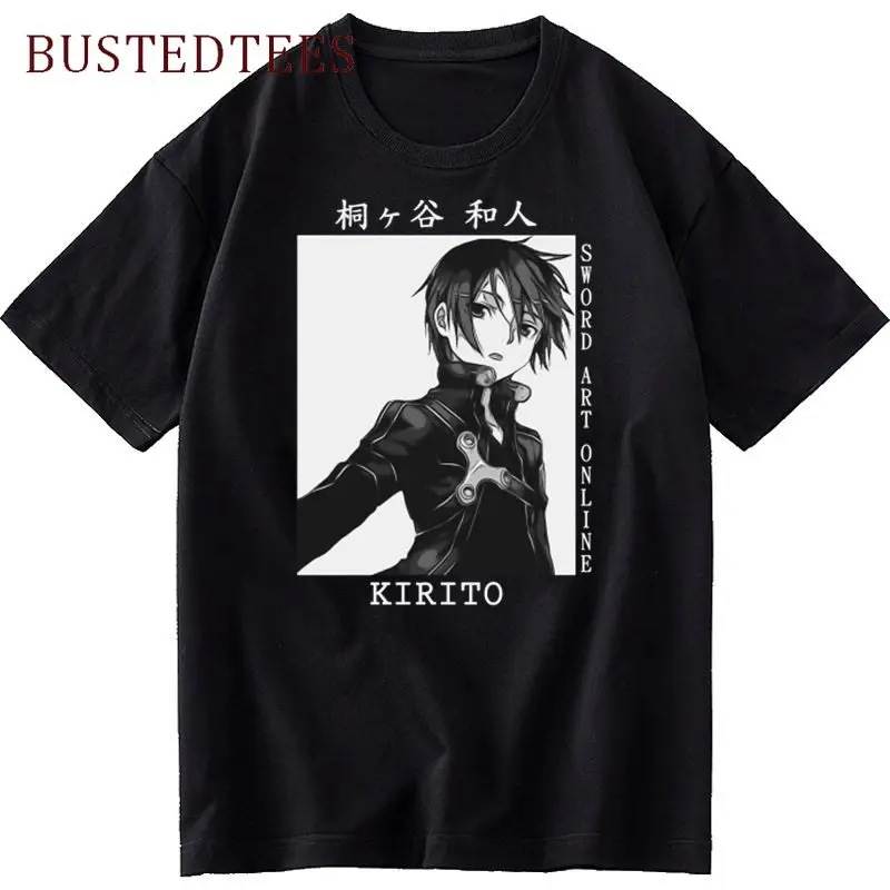 

Sword Art Online новая японская женская и мужская футболка с рисунком, модная свободная уличная Футболка Harajuku в стиле панк, графические футболки