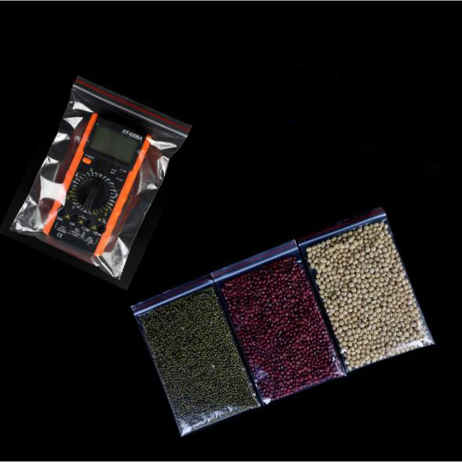 Новый мешок с молнией яркого цвета 200/100 шт прозрачные самоклеящиеся герметичный