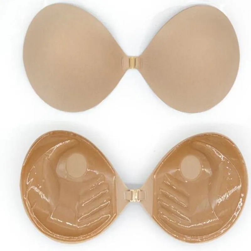 Sexy Women Self Adhesive Silicone Bra Hand Shape Strapless Backless Push Up Stick Invisible Intimates For Wedding Party Dress