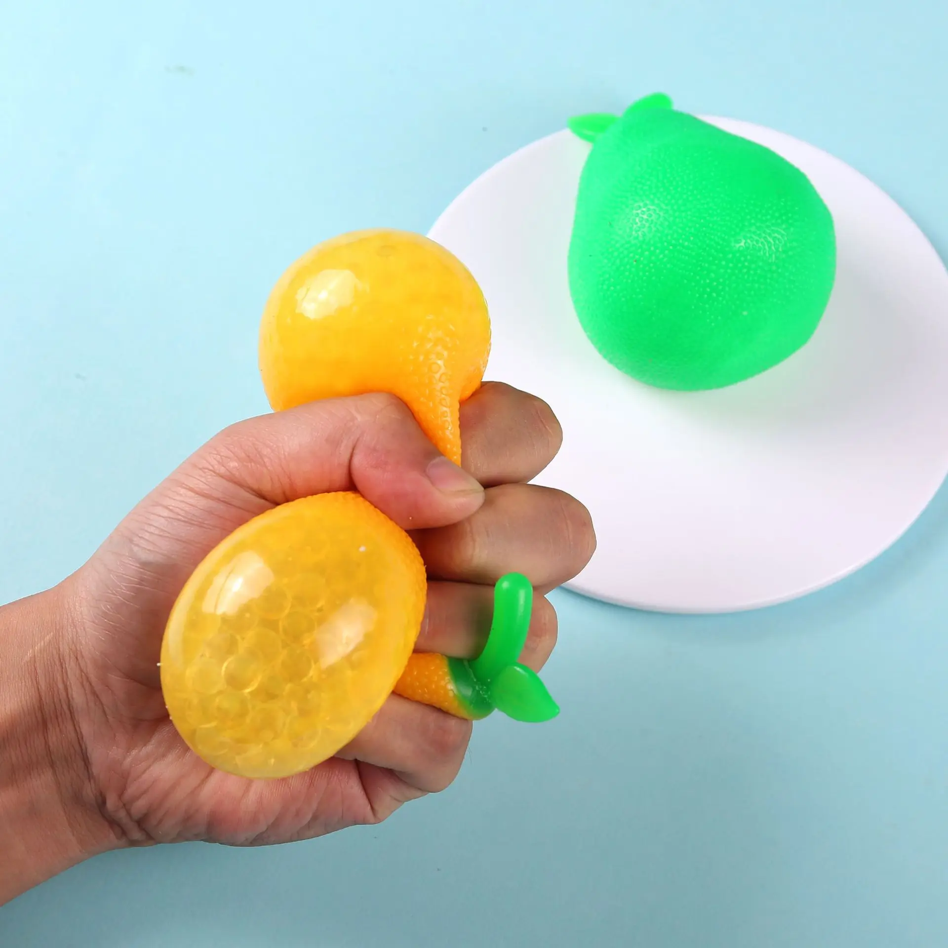 

Pear Hand Squeeze Toy Stretchy Fidget Pear Sensory Pinch Toy Novelty Gags Stress Relief Toy Children Adults Funny Gift