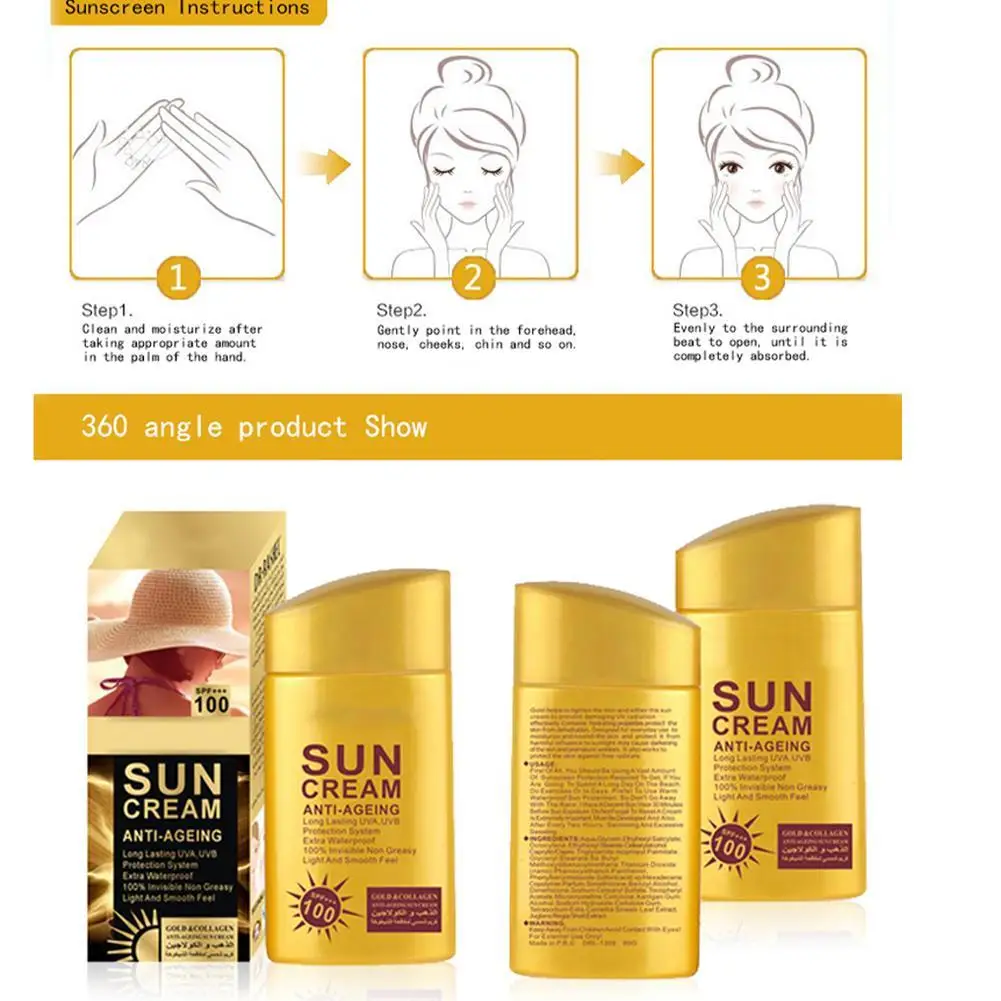 

2021 Korea Hot Sell Body Sunscreen Whitening Cream Sunblock Skin Protective Cream Anti-aging Oil-control Moisturizing Products