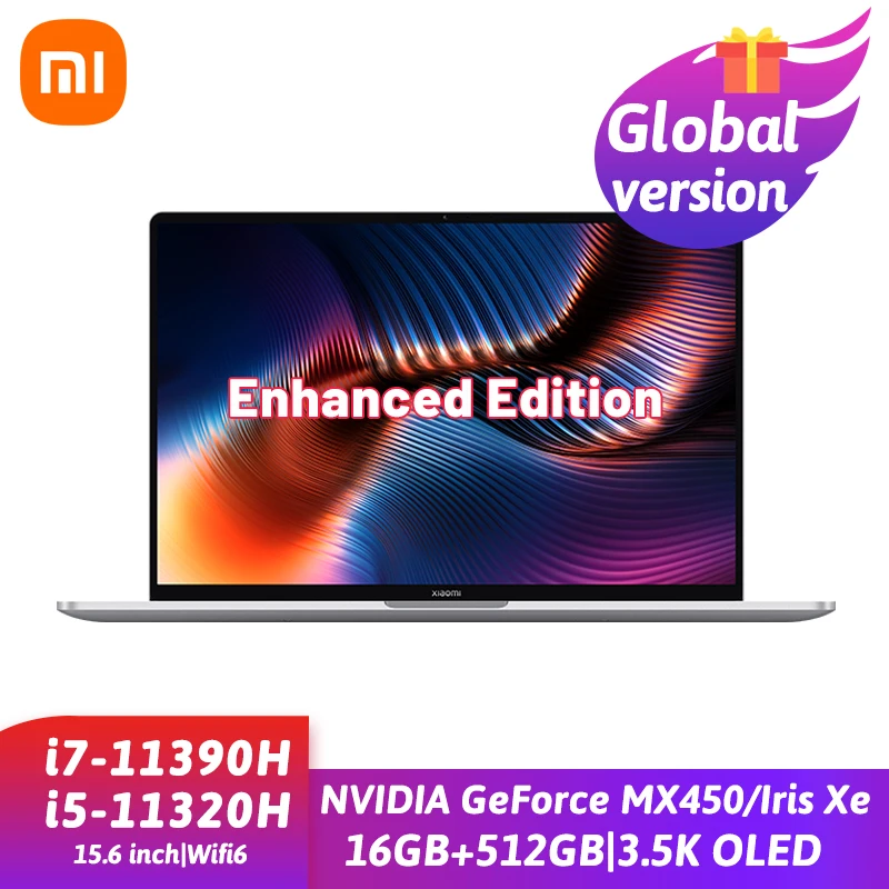 

Новый ноутбук Xiaomi Laptop Pro 15, улучшенная версия, Intel Core i7-11390H/i5-11320H 16 Гб DDR4 + 512 Гб SSD, 3,5 K OLED экран, ноутбук, компьютер