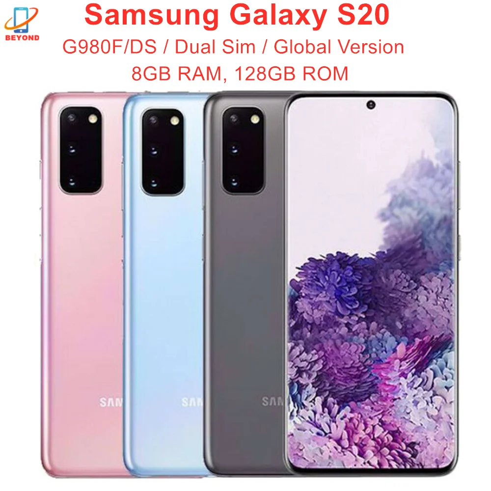 Сотовый телефон Samsung Galaxy S20 Duos G980F/DS поддержка двух Sim-глобальная версия 4G LTE экран 6