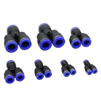 40pcs push in y shaped quick connecting pvc connector 46810121416mm plastic water pipe adapters pneumatic accessories
