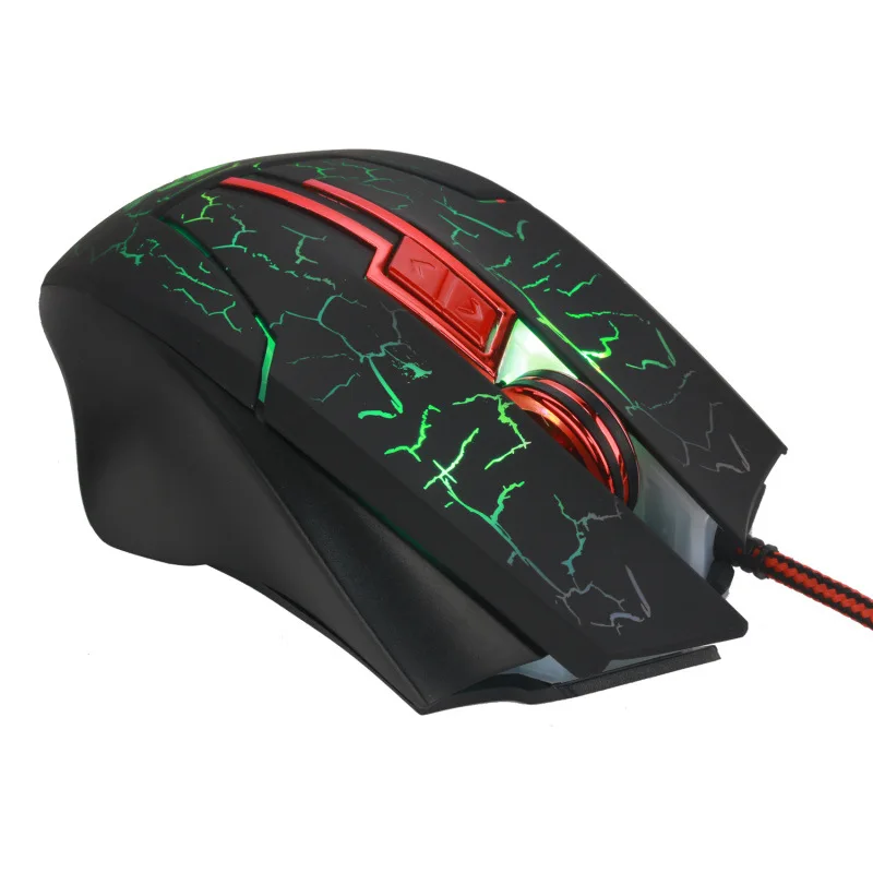 Импортные товары стиль hxsj 6D сияющая игровая периферийная мышь подходящая импортная мышь настраиваемый логотип