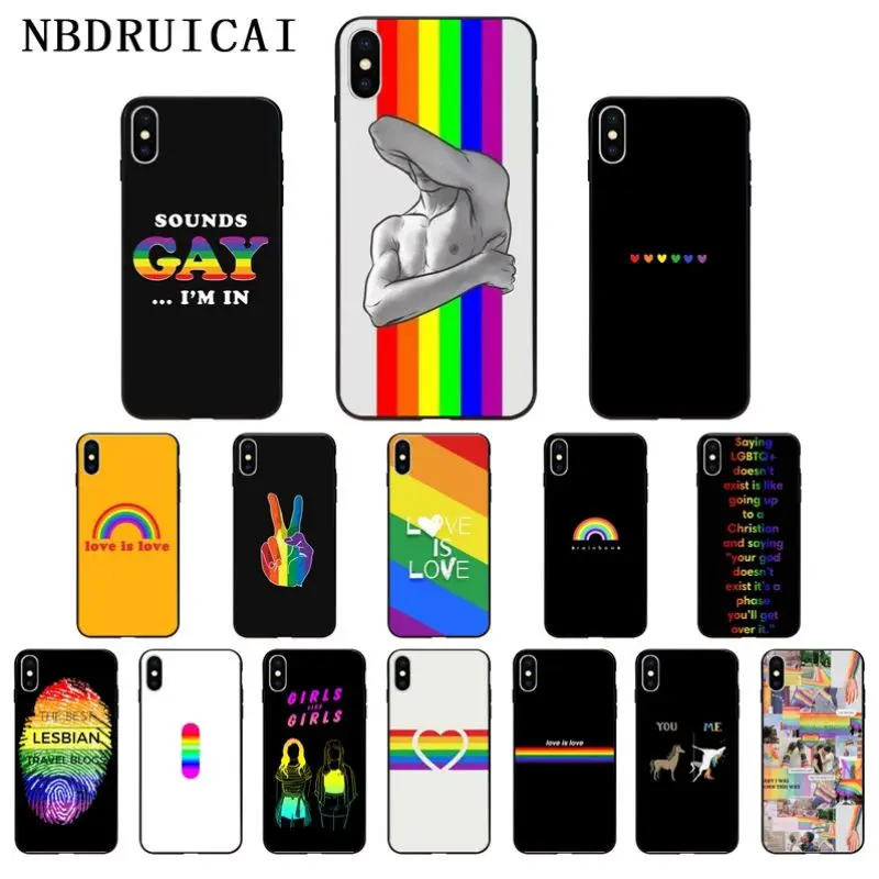 NBDRUICAI геи лесбиянки Радужный Флаг ЛГБТ чехлы для мобильного телефона из мягкого