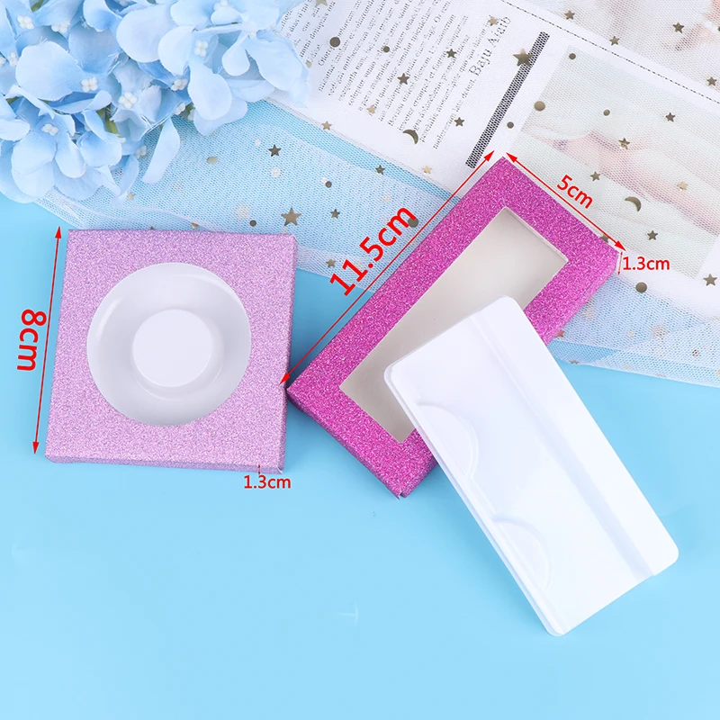 

10 Set Random Multicolor Paper Box Packing Box For Eyelash Blank Eyelashes Package White Tray Eyelashes DIY Flash Packing Box
