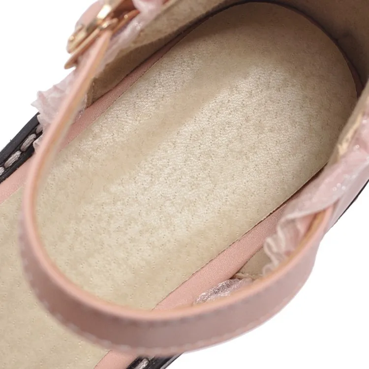 Сандалии Baotou женские на платформе босоножки с круглым носком толстом каблуке