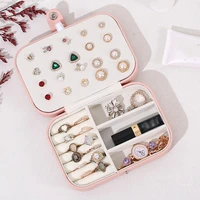 jewelry box multifunctional leather small square women jewelry display makeup storage organize earrings watch box