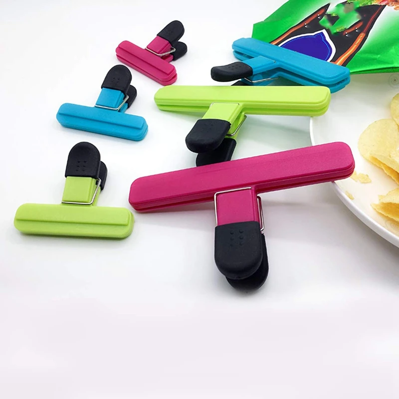 

Plastic Bag Clips Set Large Chip Bag Clips Colorful Sealing Clips Clamps for Snack and Food Bags