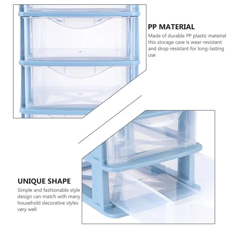 

1Pc Desktop Storage Box Drawer Type Sundries Holder Transparent Cosmetic Box