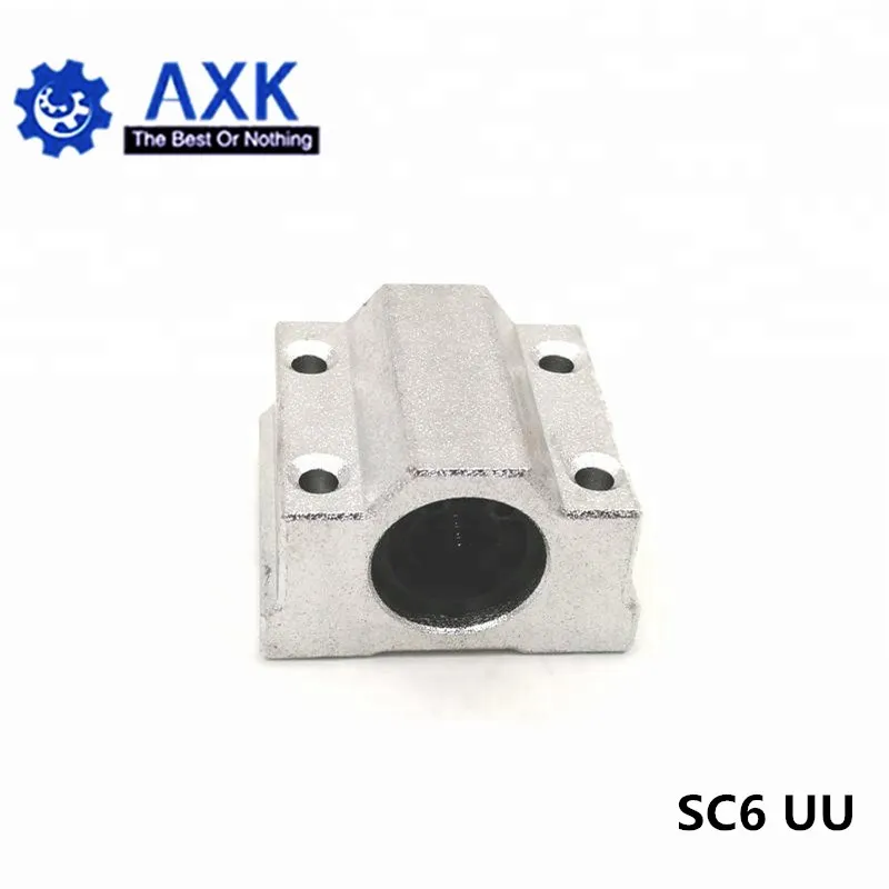 6 шт./лот SC6UU SCS6UU мм Линейный Шарикоподшипниковый Блок ЧПУ роутер с LM6UU втулкой