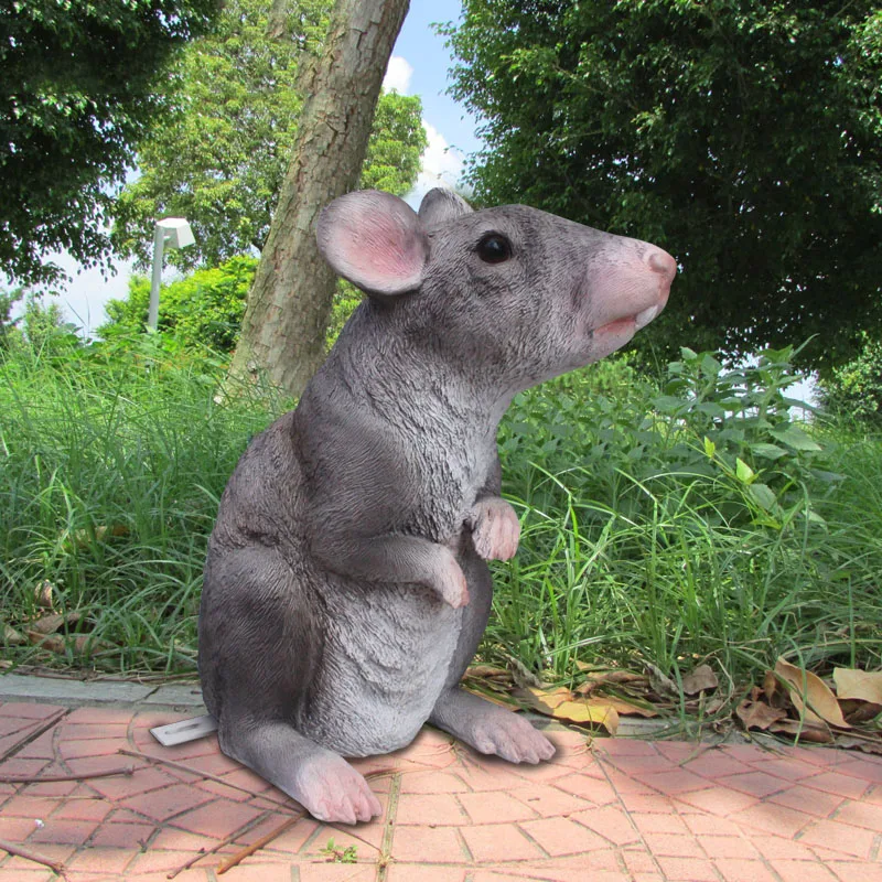 

Простая Современная фигурка Милого Животного из стеклопластика, скульптура мыши, украшение для улицы, садовые фигурки, ремесла, украшения д...