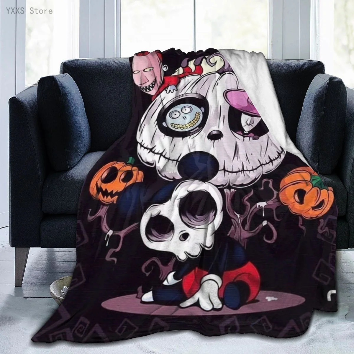 С принтом &quotКошмар перед модель в рождественском стиле с рисунком шерпа одеяло