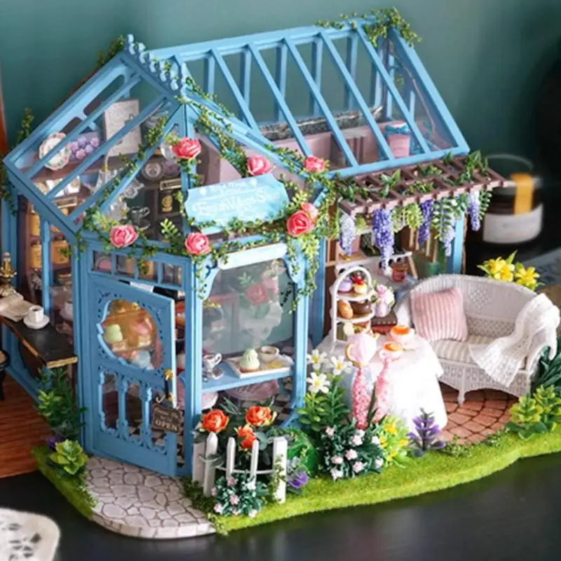 Сборка &quotсделай сам&quot деревянный дом игрушки модель кукольного домика мини