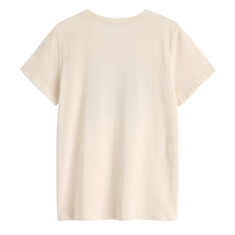 

Summer style leisure cartoon printing loose short sleeve T-shirt for women