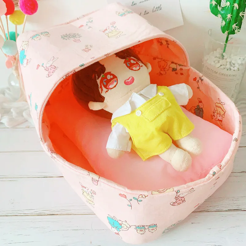 

20cm cotton doll bed 20cm star exo doll rabbit sleeping basket Doll accessories