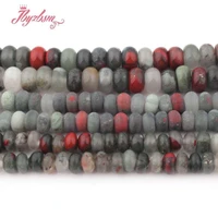 3x64x8mm bloodstone rondelle frost smooth loose natural stone beads for jewelry making diy necklace bracelet strand 15