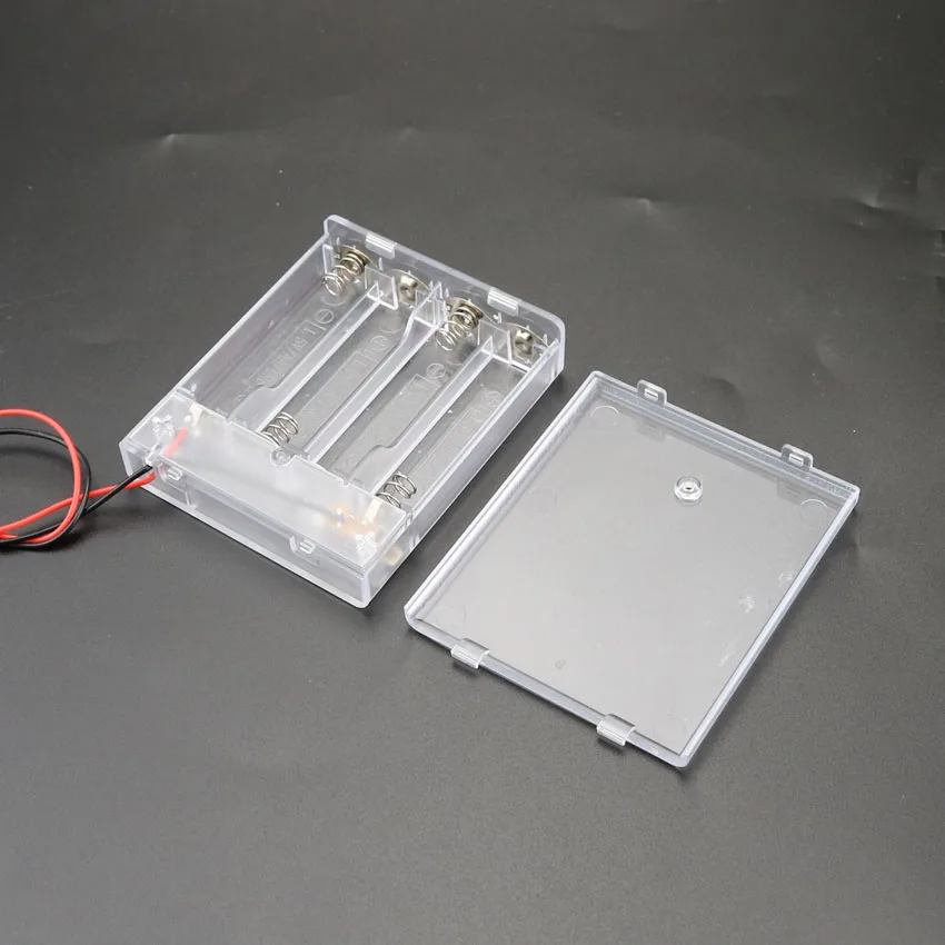 4 × AA Чехол держатель для аккумулятора с переключателем ВКЛ/ВЫКЛ слота