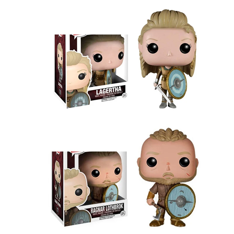 最高のプロモーション 48 ディスカウント ファンコアニメ バイキングスlagerthaとragnar Lothbrokビニールアクションフィギュアコレクションモデルのおもちゃ子供のためのクリスマスギフト