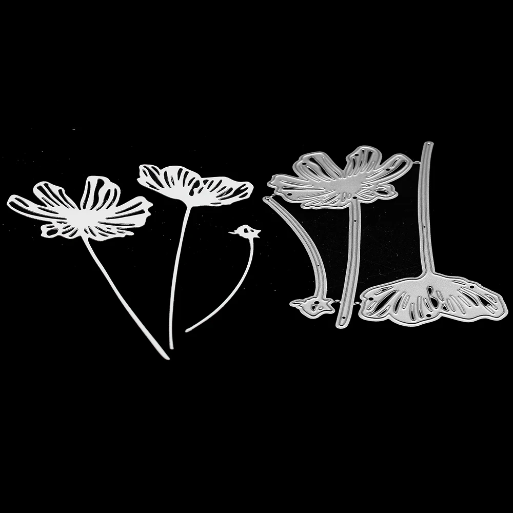 Металлические трафареты три маленькие цветы металлические Вырубные штампы