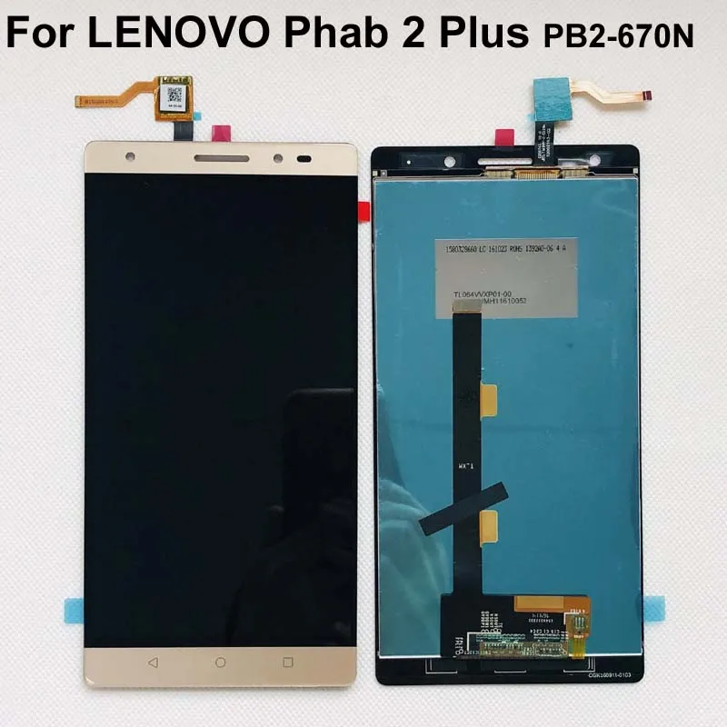 Для LENOVO Phab 2 Plus LCD протестирован оригинальный для PB2 670N 670y Phab2 670m дисплей сенсорный