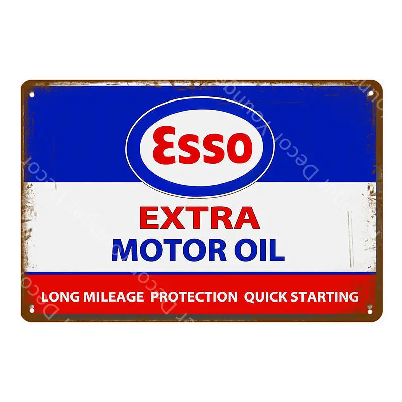 YD2549EI Ретро Esso металлические знаки тигровый мотор масло постер настенное украшение для паба бар автомобиль для бензина и газа табличка Винтаж гараж украшение YI-053 - Цвет: YD2549EI