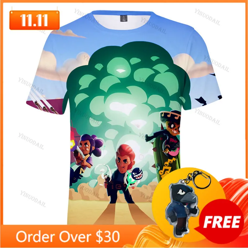 

Children's Crow Shoot Game 3D Print T-shirt Womens Clothing Browlers T Shirt star Women Kids Tops 2021 Shirt Boys Girls