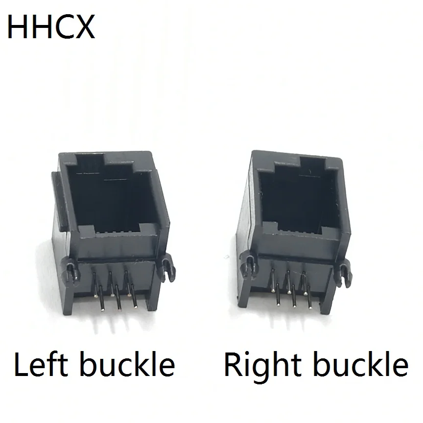 10 шт./лот RJ11 RJ12 6P6C левая Пряжка правая кристальная розетка телефонный разъем для