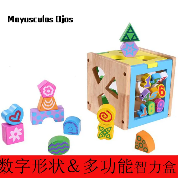 Детская коробка геометрической формы цифровой блок дом тринадцать отверстий