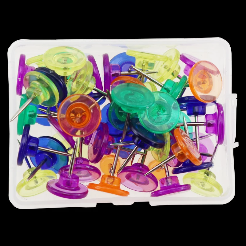 Прозрачная цветная штифт-булавка I-образная штифт для ногтей quiteAZ Большой Цвет